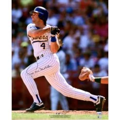 Autographed Milwaukee Brewers Paul Molitor Fanatics Authentic 16" X 20" Hitting Photograph