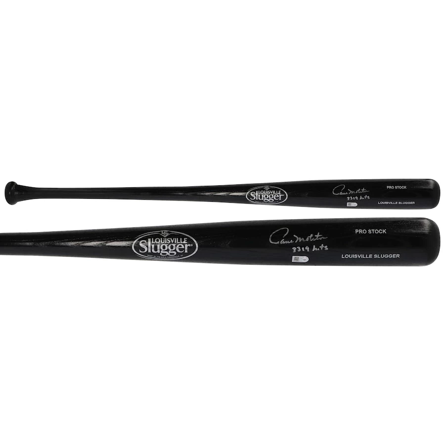 Autographed Milwaukee Brewers Paul Molitor Fanatics Authentic Black Louisville Slugger Generic Bat With ''3319 HITS'' Inscription
