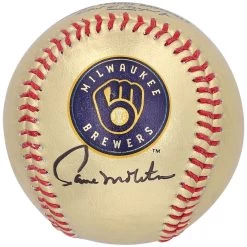 Autographed Milwaukee Brewers Paul Molitor Fanatics Authentic Gold Leather Baseball