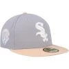 Men's Chicago White Sox New Era Gray/Peach 1950 All-Star Game Purple Undervisor 59FIFTY Fitted Hat