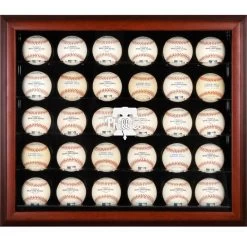 Philadelphia Phillies Fanatics Authentic 2019 Logo Mahogany Framed 30-Ball Display Case