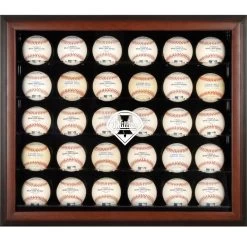 Philadelphia Phillies Fanatics Authentic Logo Brown Framed 30-Ball Display Case
