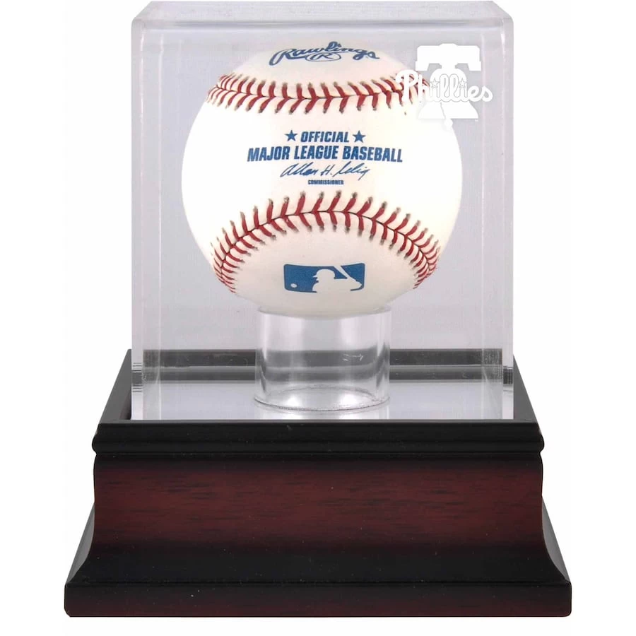 Philadelphia Phillies Fanatics Authentic Mahogany Baseball 2019 Logo Display Case