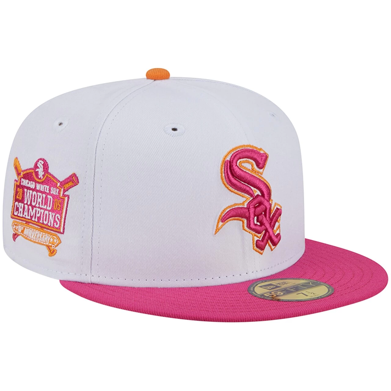 Men's Chicago White Sox New Era White/Pink 2005 World Champions 59FIFTY Fitted Hat
