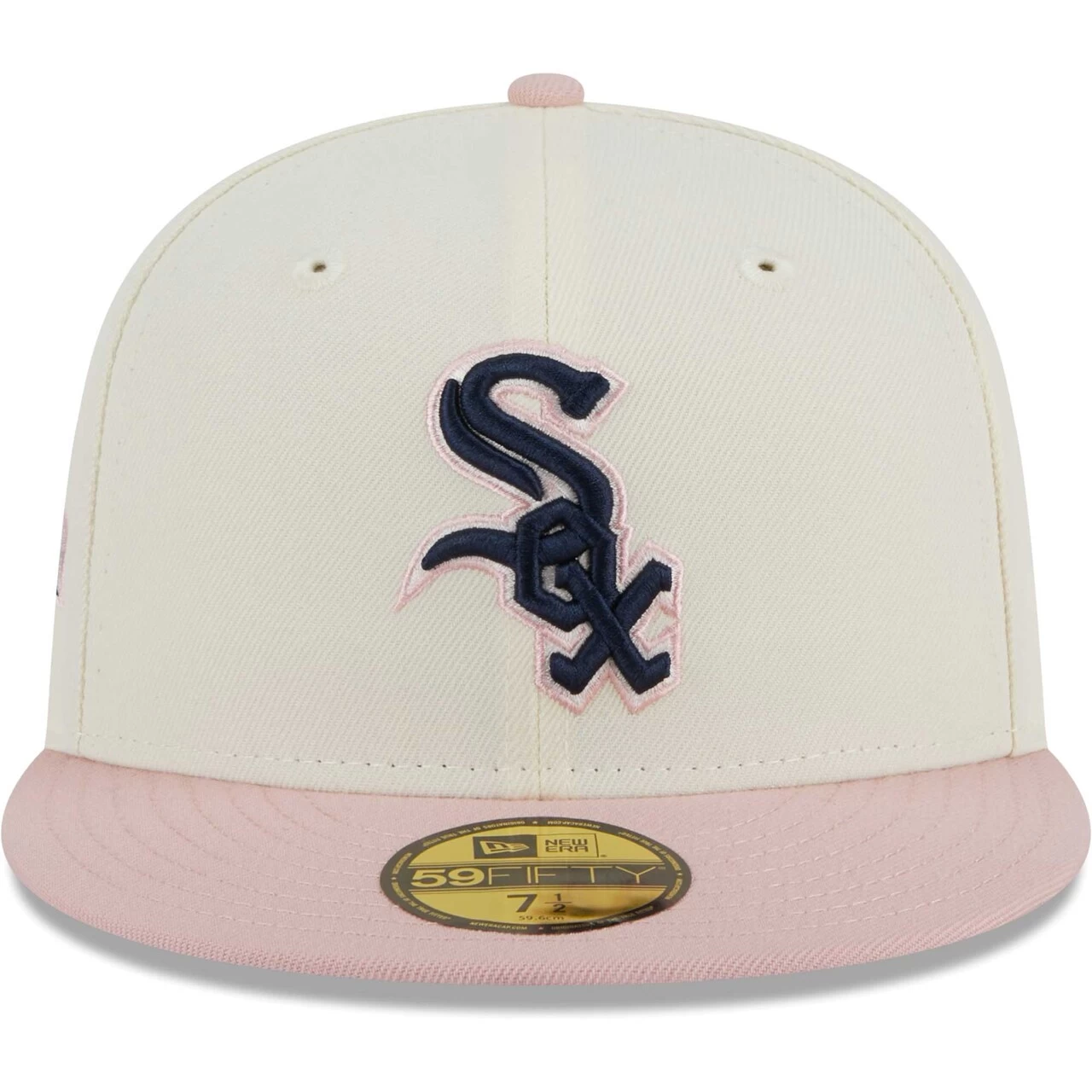 Men's Chicago White Sox New Era Cream/Pink Chrome Rogue 59FIFTY Fitted Hat - Image 2