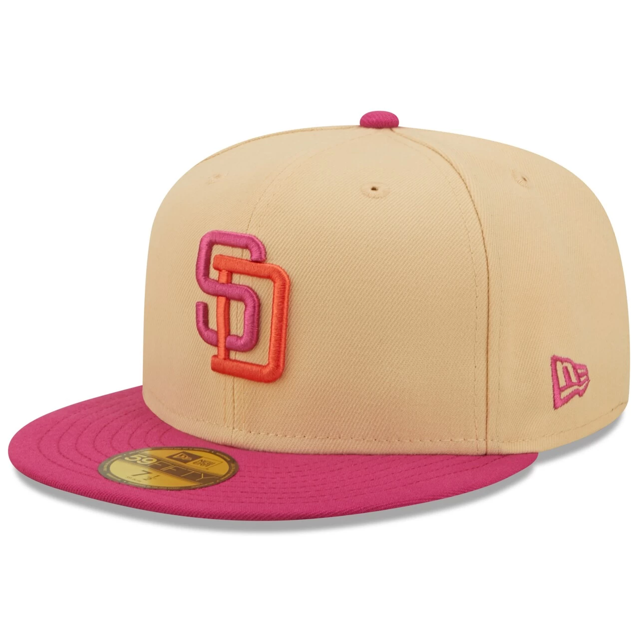 Men's San Diego Padres New Era Orange/Pink 50th Anniversary Mango Passion 59FIFTY Fitted Hat - Image 3