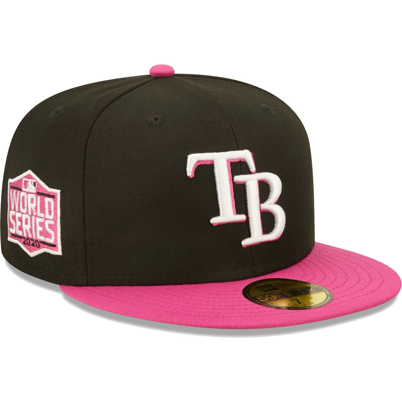 Men's Tampa Bay Rays New Era Black/Pink 2020 World Series Passion 59FIFTY Fitted Hat