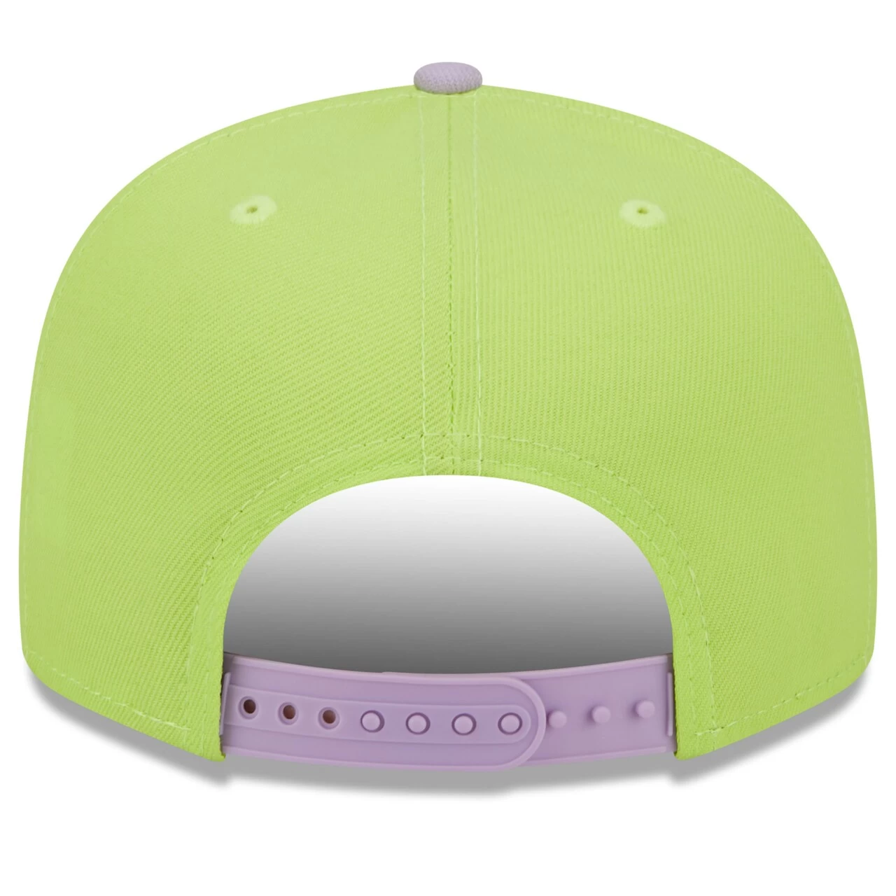 Men's Atlanta Braves New Era Neon Green/Purple Spring Basic Two-Tone 9FIFTY Snapback Hat - Image 4