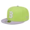 Men's Boston Red Sox New Era Neon Green/Purple Spring Basic Two-Tone 9FIFTY Snapback Hat