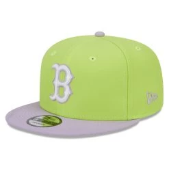 Men's Boston Red Sox New Era Neon Green/Purple Spring Basic Two-Tone 9FIFTY Snapback Hat