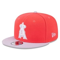 Men's Los Angeles Angels New Era Red/Purple Spring Basic Two-Tone 9FIFTY Snapback Hat
