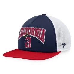 Men's California Angels Fanatics Branded Navy/Red Heritage Foam Front Trucker Snapback Hat