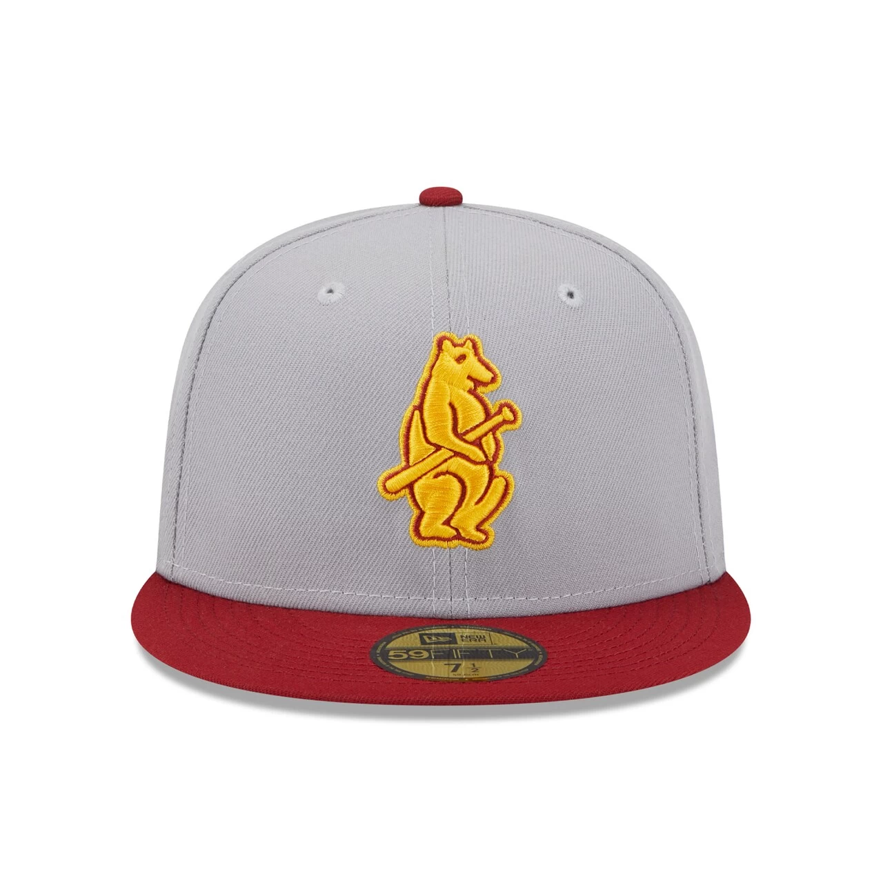 Men's Chicago Cubs New Era Gray/Red Navy Undervisor 59FIFTY Fitted Hat - Image 2