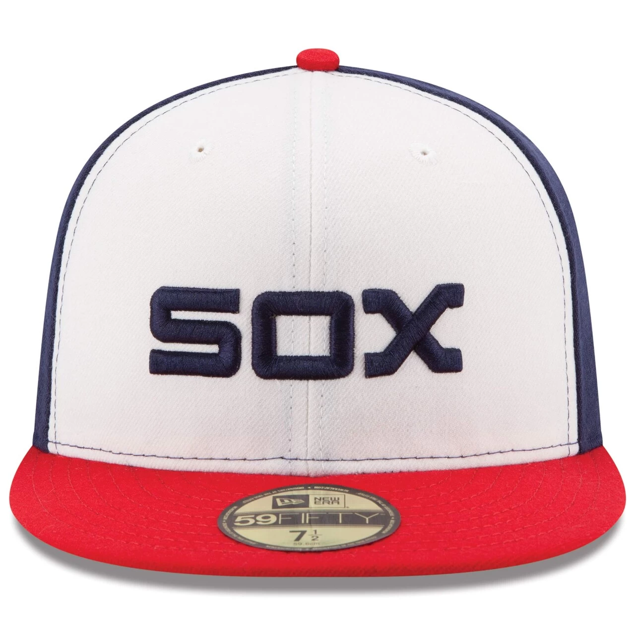 Men's Chicago White Sox New Era White/Red Authentic Collection On-Field 59FIFTY Fitted Hat - Image 2
