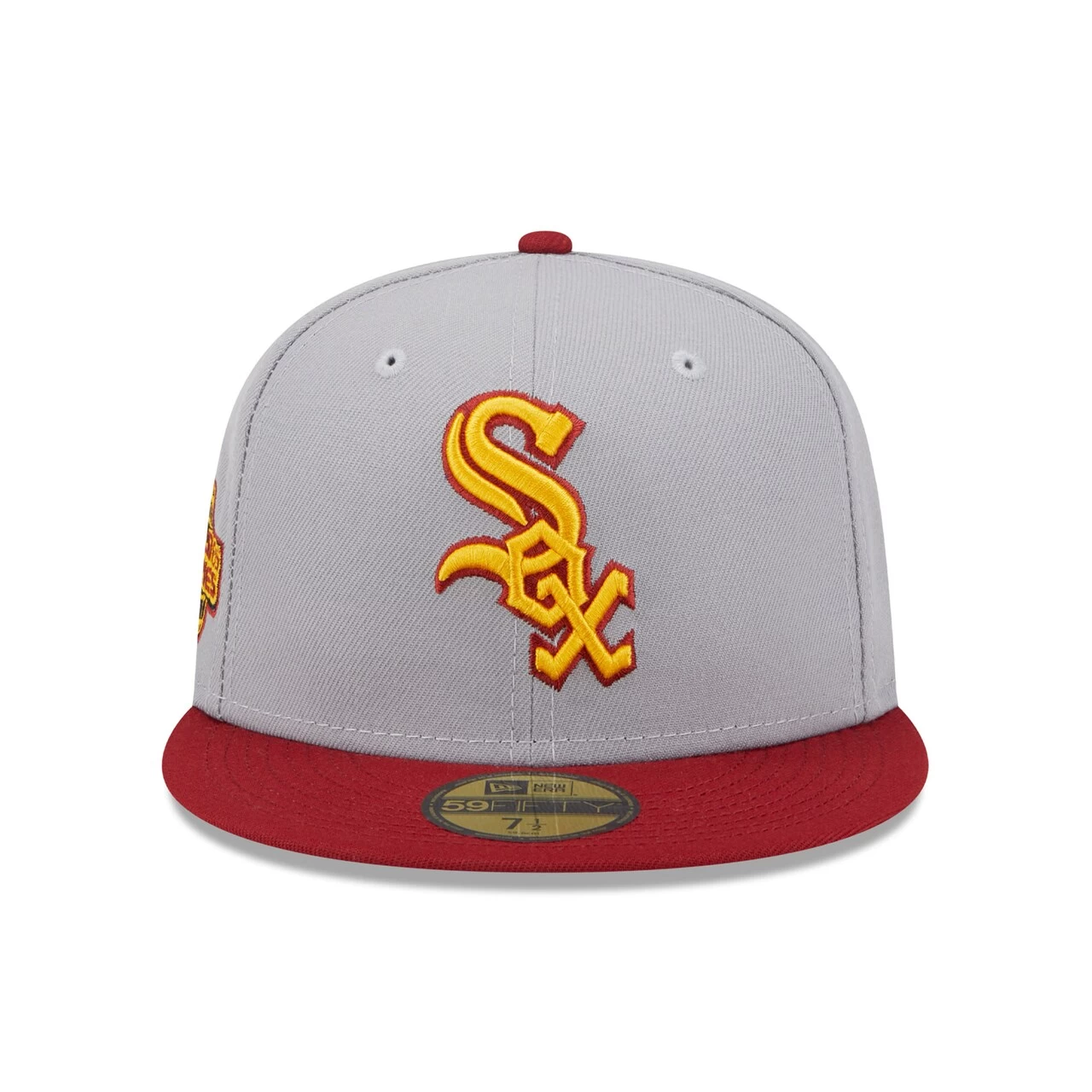 Men's Chicago White Sox New Era Gray/Red Navy Undervisor 59FIFTY Fitted Hat - Image 2