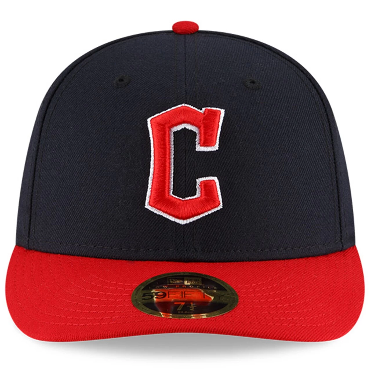 Men's Cleveland Guardians New Era Navy/Red Authentic Collection On-Field Home Low Profile 59FIFTY Fitted Hat - Image 2