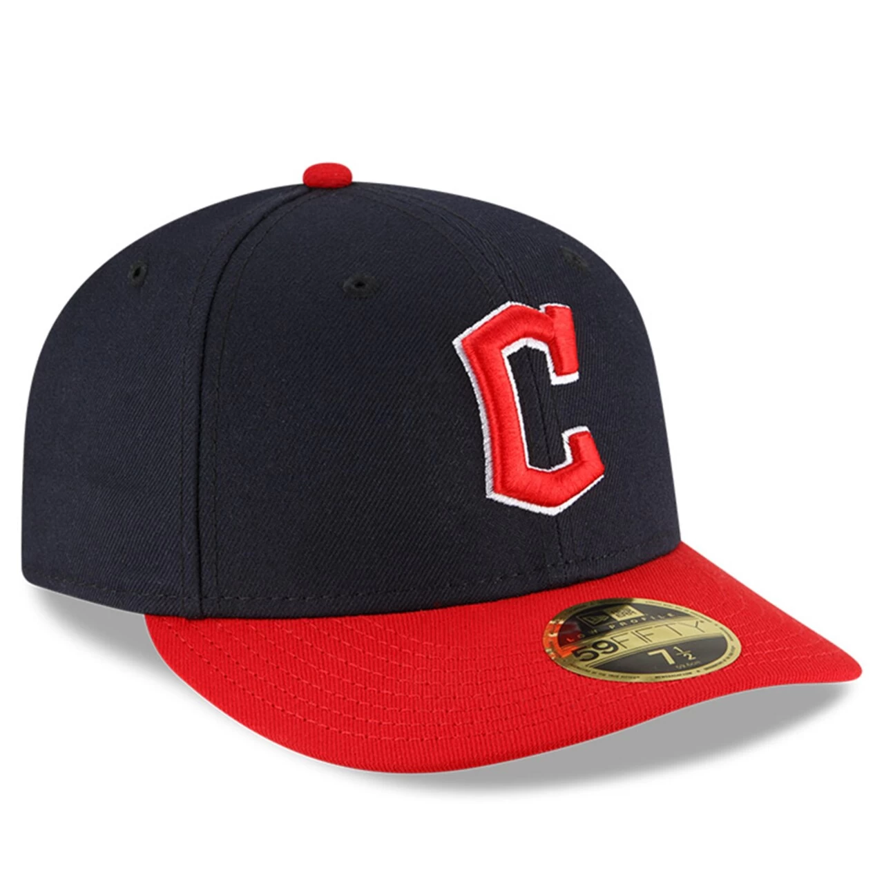 Men's Cleveland Guardians New Era Navy/Red Authentic Collection On-Field Home Low Profile 59FIFTY Fitted Hat - Image 3