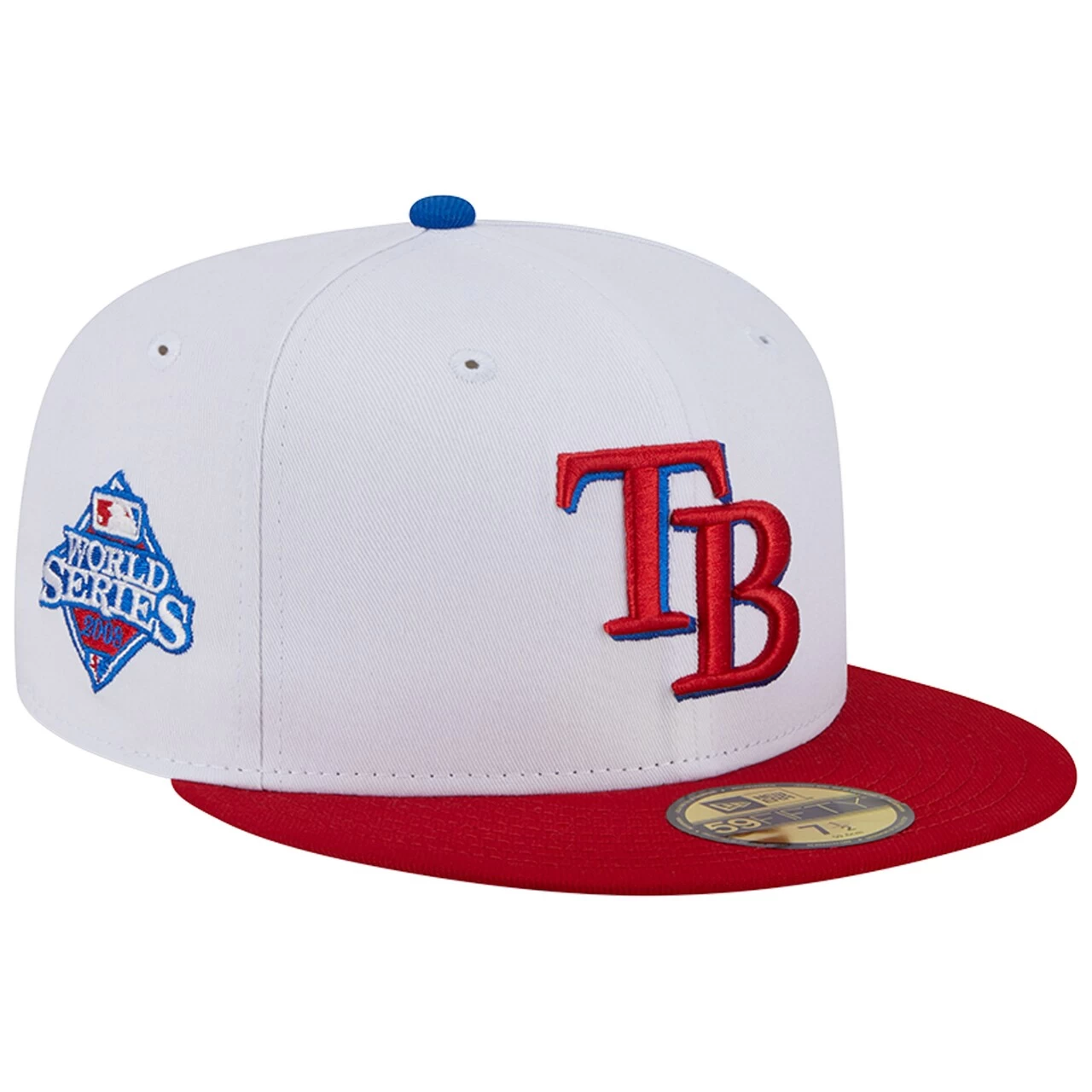 Men's Tampa Bay Rays New Era White/Red Undervisor 59FIFTY Fitted Hat