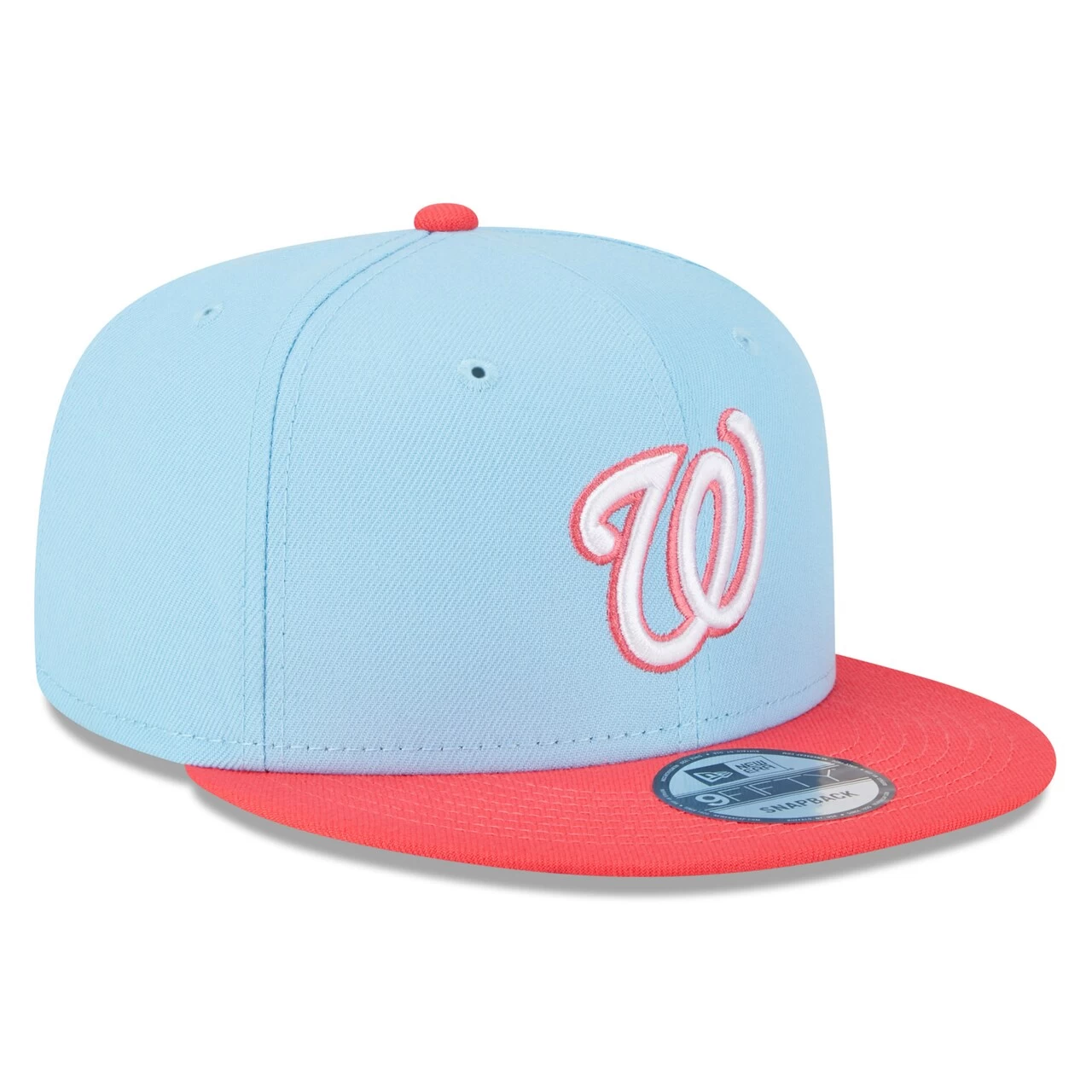 Men's Washington Nationals New Era Light Blue/Red Spring Basic Two-Tone 9FIFTY Snapback Hat - Image 3