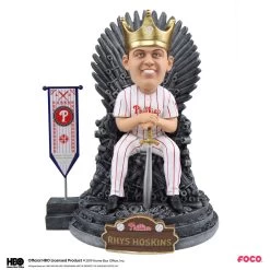 FOCO Rhys Hoskins Philadelphia Phillies 7.5" Game Of Thrones Iron Throne Bobblehead