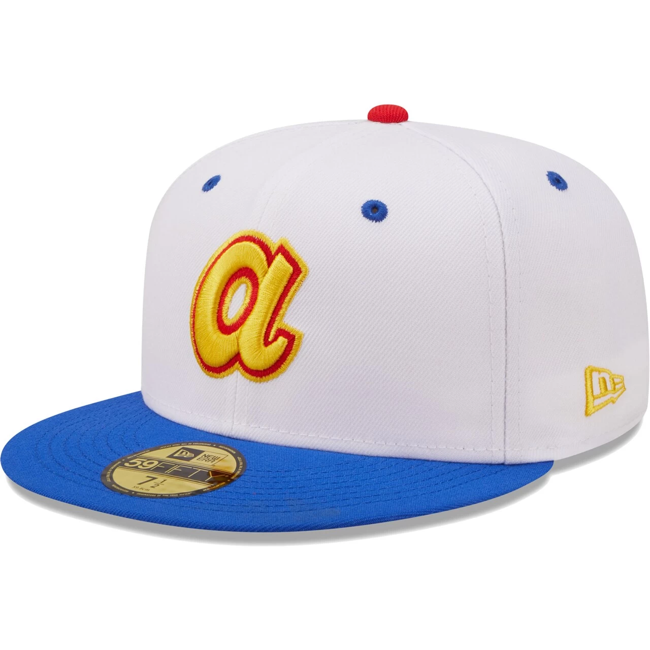 Men's Atlanta Braves New Era White/Royal 150th Anniversary Cherry Lolli 59FIFTY Fitted Hat - Image 3