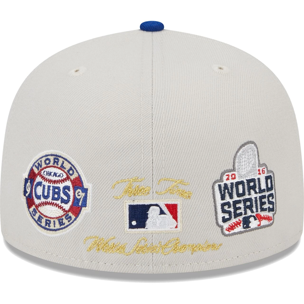 Men's Chicago Cubs New Era Gray/Royal World Class Back Patch 59FIFTY Fitted Hat - Image 4