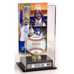 Kansas City Royals Salvador Perez Fanatics Authentic 2015 MLB World Series Champions World Series MVP Gold Glove Display Case With Image