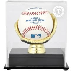 Texas Rangers Fanatics Authentic Gold Glove Single Baseball Logo Display Case