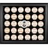 Texas Rangers Fanatics Authentic Logo Black Framed 30-Ball Display Case