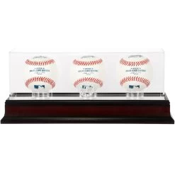 Texas Rangers Fanatics Authentic Mahogany 3-Baseball Display Case