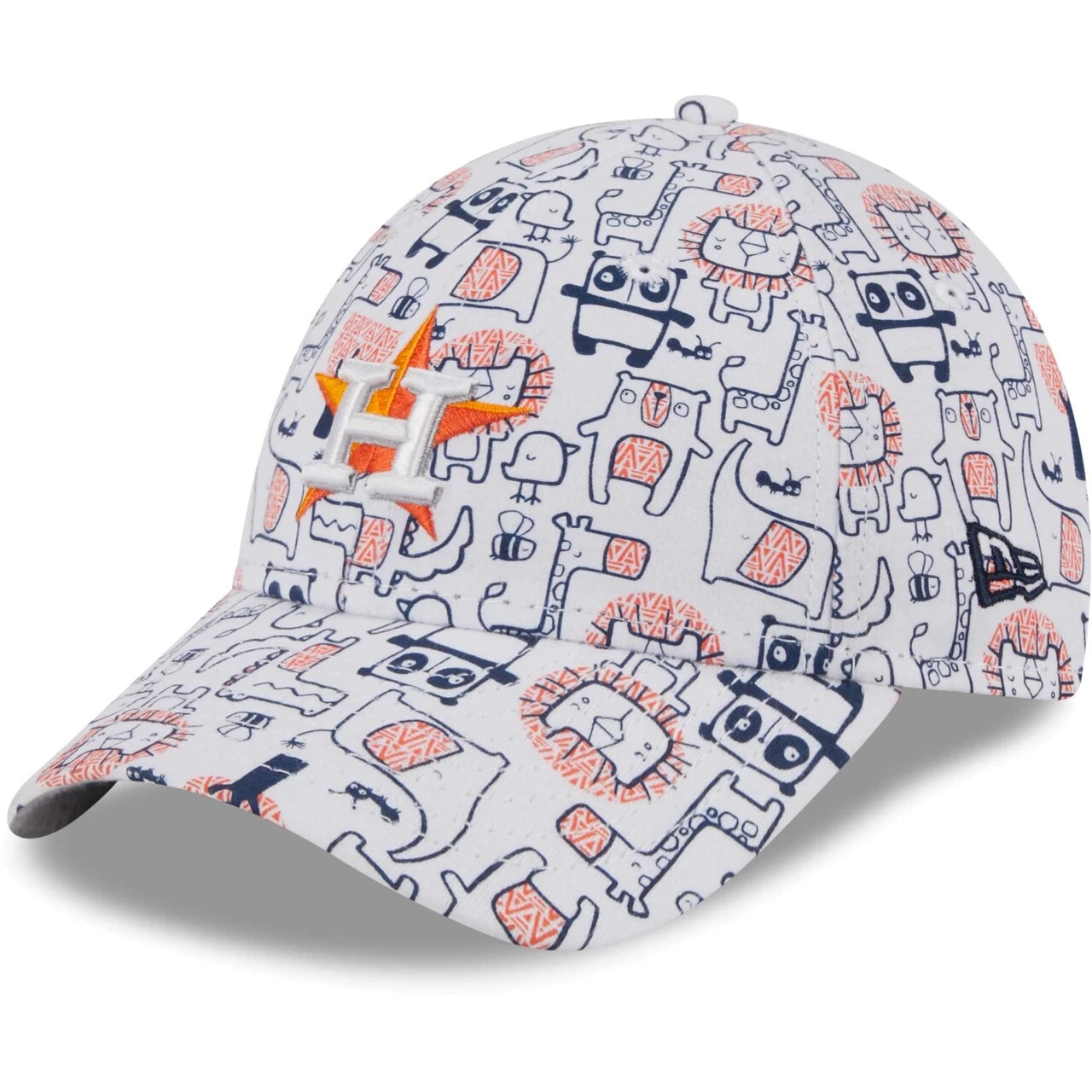 Toddler Houston Astros New Era White Pattern 9FORTY Flex Hat