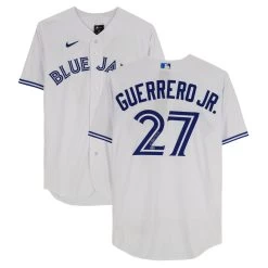 Autographed Toronto Blue Jays Vladimir Guerrero Jr. Topps White Nike Authentic Jersey