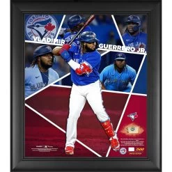 Toronto Blue Jays Vladimir Guerrero Jr. Fanatics Authentic Framed 15" X 17" Impact Player Collage With A Piece Of Game-Used Baseball - Limited Edition Of 500