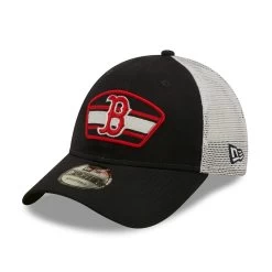 Men's Boston Red Sox New Era Navy/White Logo Patch 9FORTY Trucker Snapback Hat