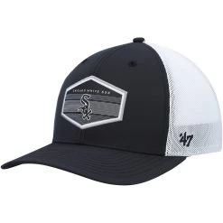 Men's Chicago White Sox '47 Black/White Burgess Trucker Snapback Hat