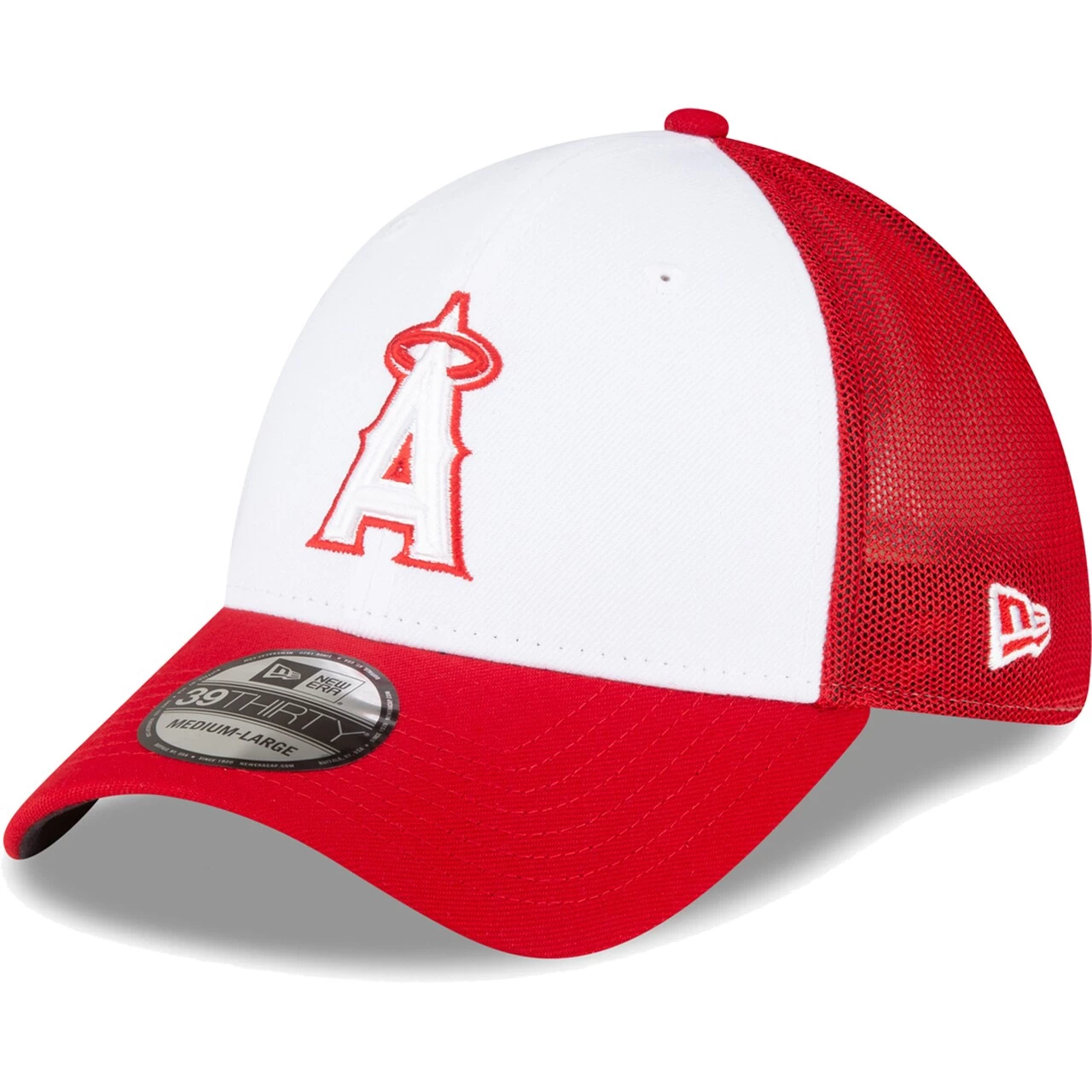 Men's Los Angeles Angels New Era Red/White 2023 On-Field Batting Practice 39THIRTY Flex Hat