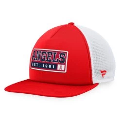 Men's Los Angeles Angels Majestic Red/White Foam Trucker Snapback Hat