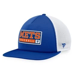 Men's New York Mets Majestic Royal/White Foam Trucker Snapback Hat