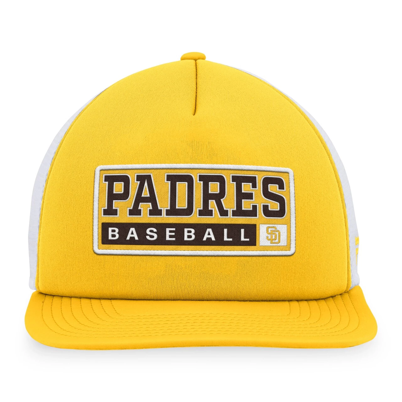 Men's San Diego Padres Majestic Gold/White Foam Trucker Snapback Hat - Image 2