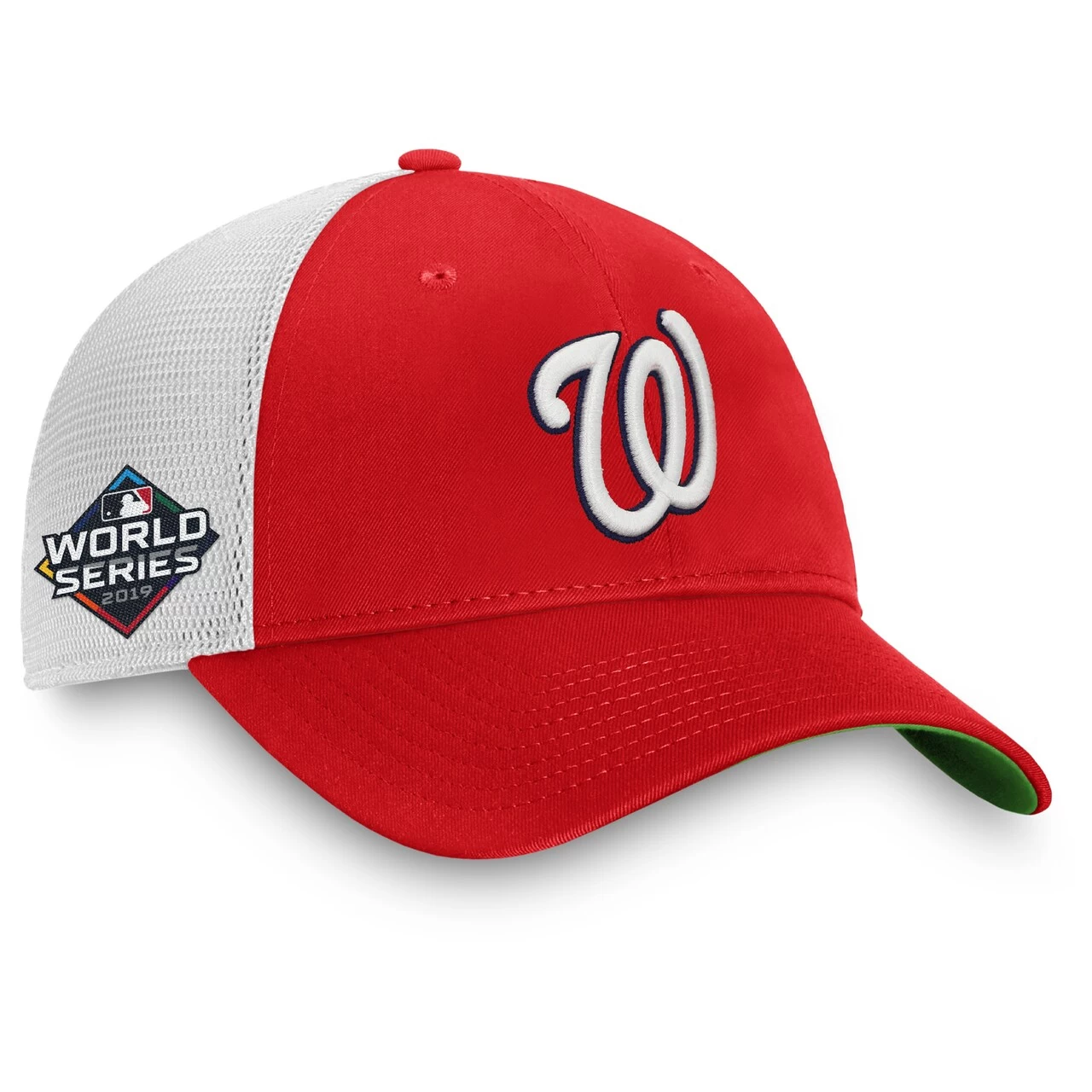 Men's Washington Nationals Fanatics Branded Red/White 2019 World Series Patch Team Trucker Snapback Hat