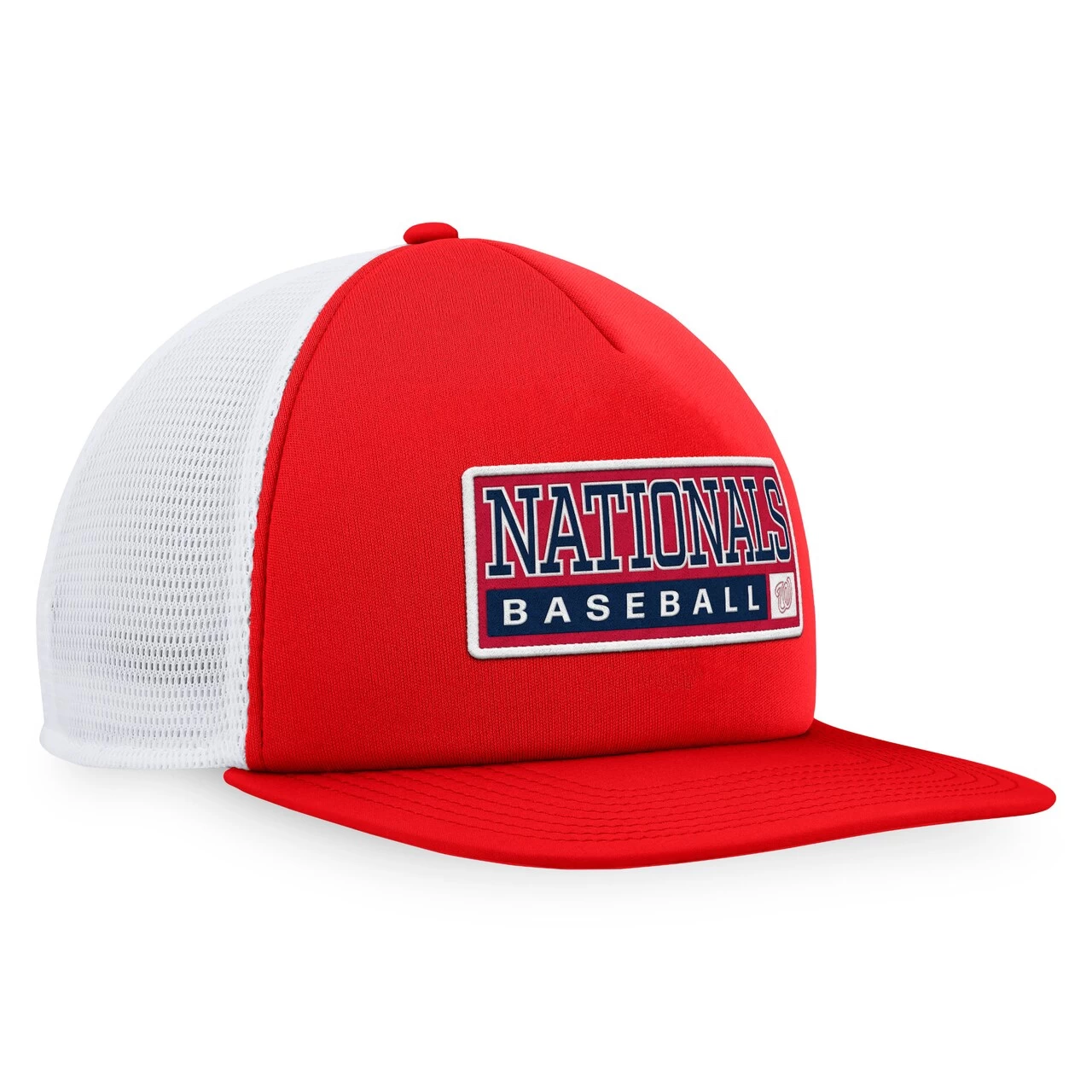 Men's Washington Nationals Majestic Red/White Foam Trucker Snapback Hat - Image 3