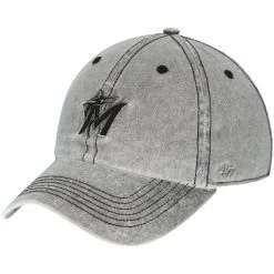 Women's Miami Marlins '47 Gray Mist Clean Up Adjustable Hat