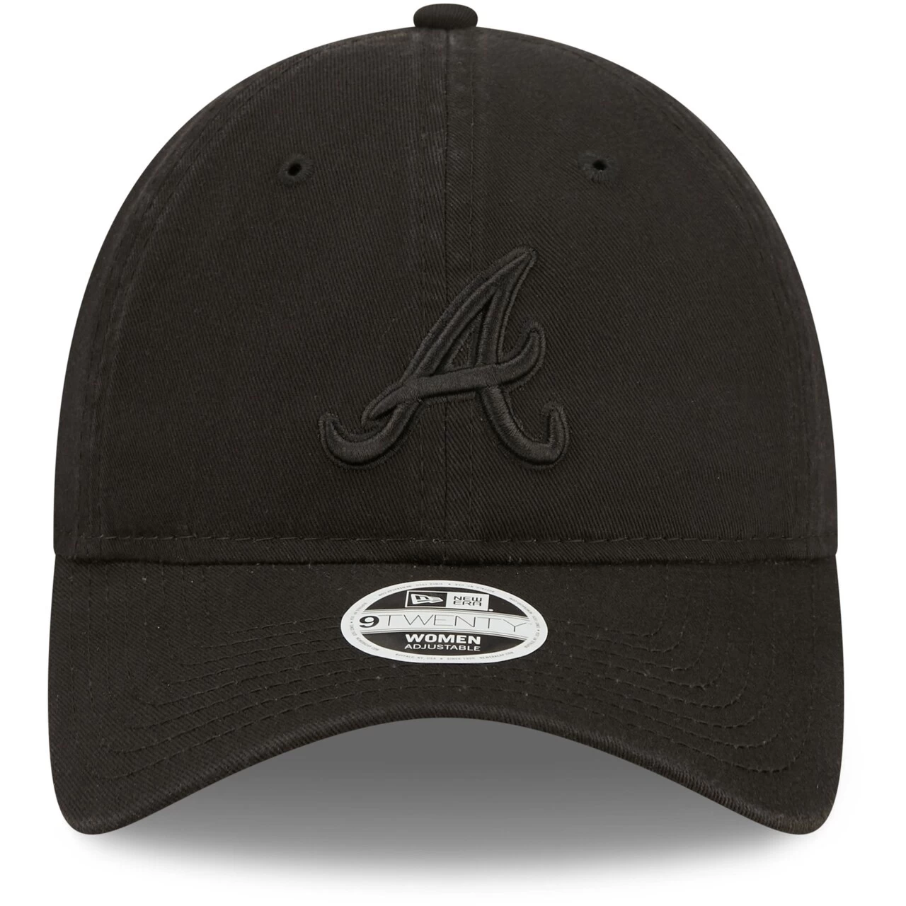 Women's Atlanta Braves New Era Black On Black Core Classic II 9TWENTY Adjustable Hat - Image 2