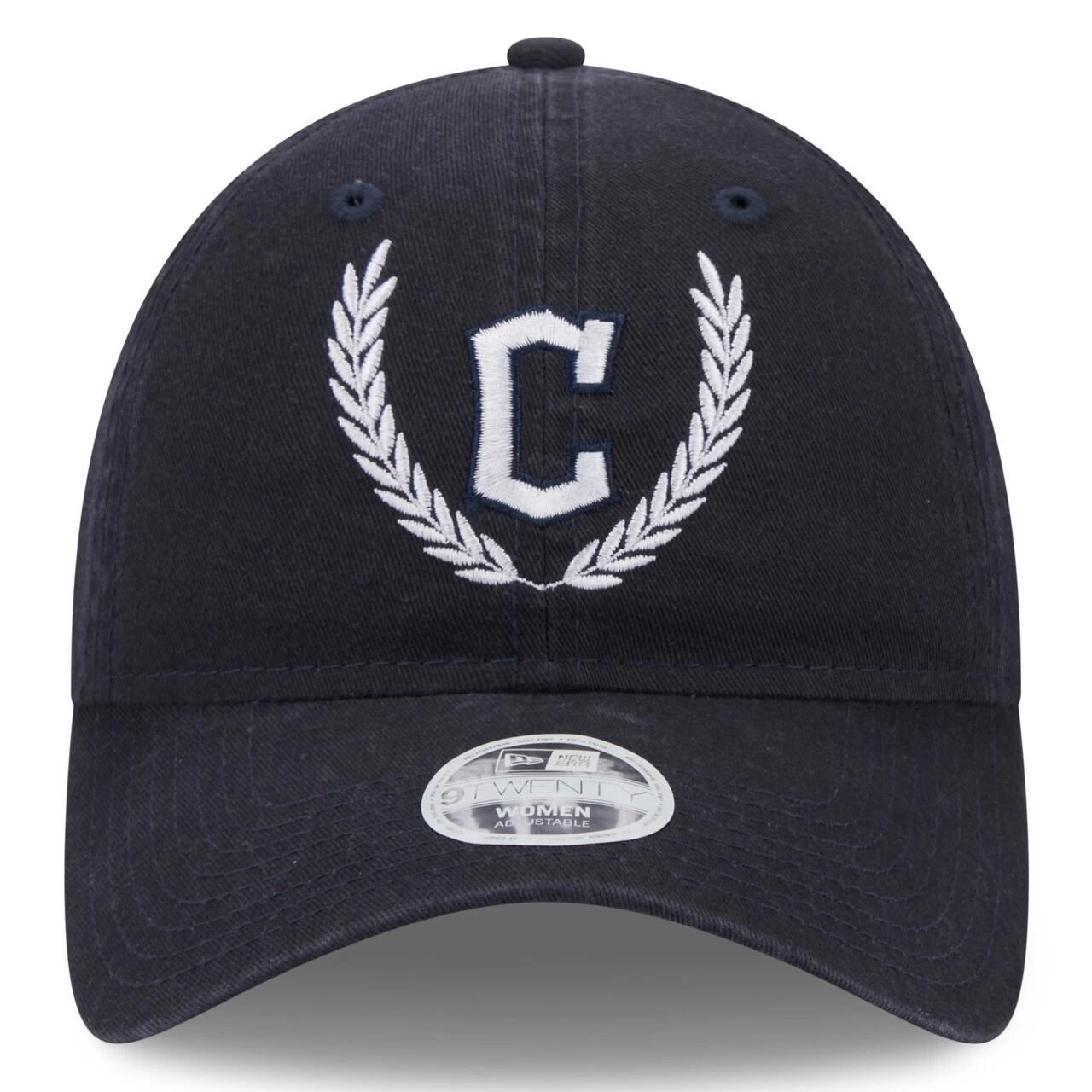 Women's Cleveland Guardians New Era Navy Leaves 9TWENTY Adjustable Hat - Image 2
