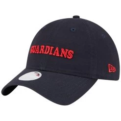 Women's Cleveland Guardians New Era Navy Shoutout 9TWENTY Adjustable Hat