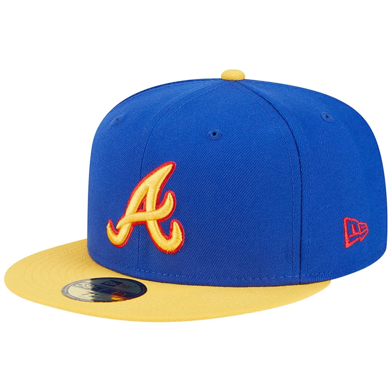 Men's Atlanta Braves New Era Royal/Yellow Empire 59FIFTY Fitted Hat - Image 3