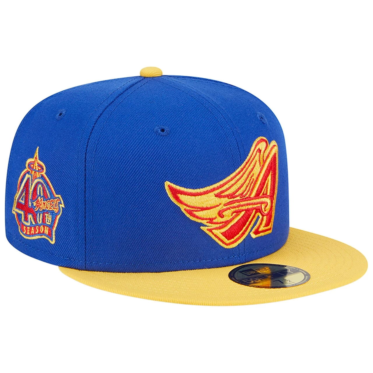 Men's Los Angeles Angels New Era Royal/Yellow Empire 59FIFTY Fitted Hat
