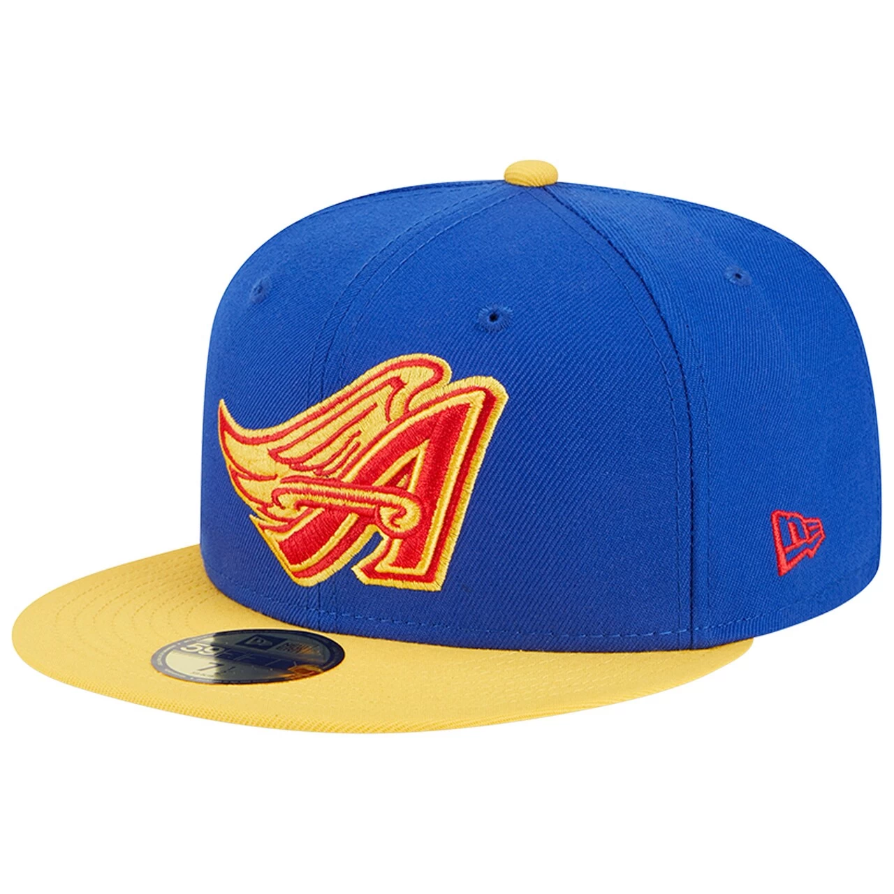 Men's Los Angeles Angels New Era Royal/Yellow Empire 59FIFTY Fitted Hat - Image 3