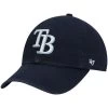 Youth Tampa Bay Rays '47 Navy Team Logo Clean Up Adjustable Hat