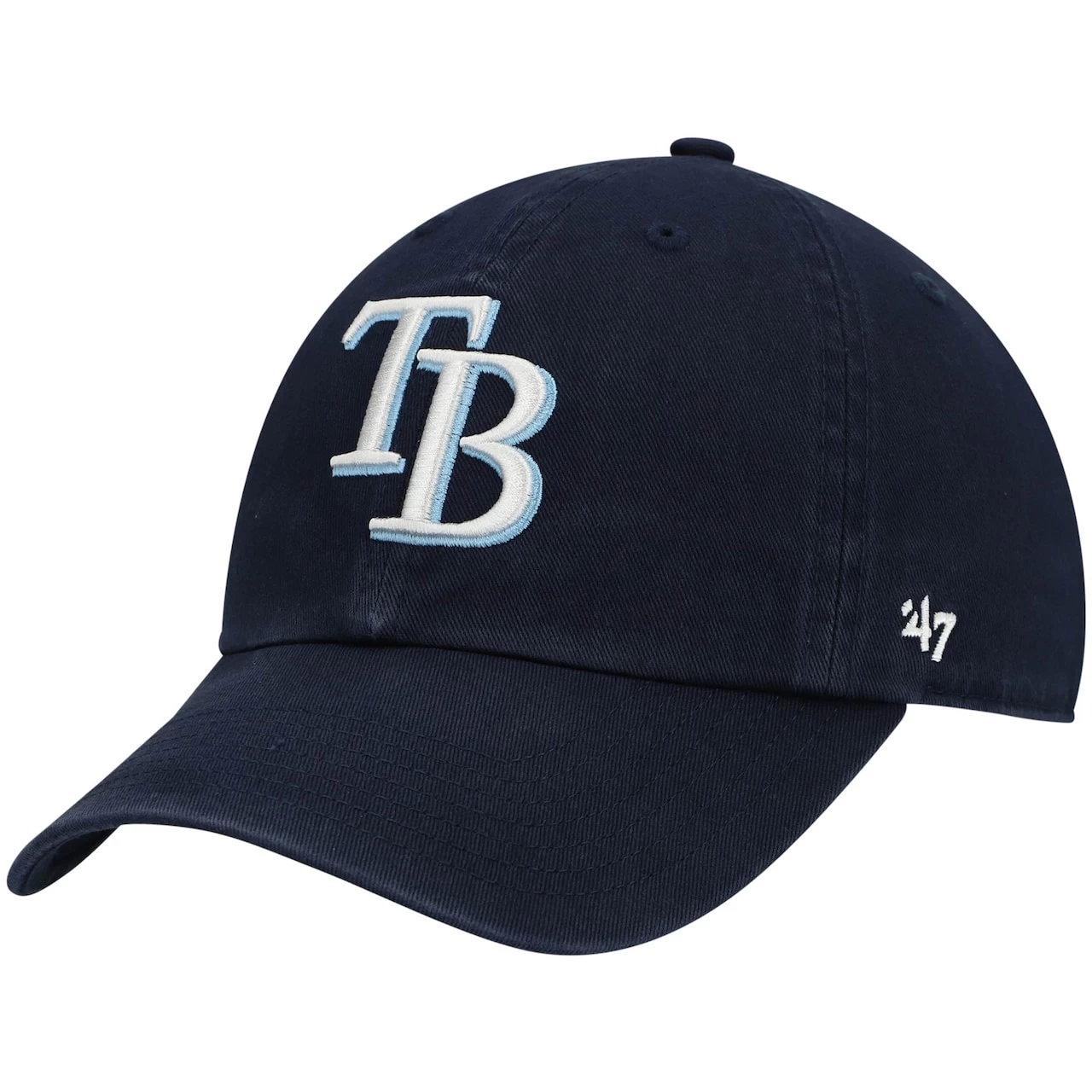 Youth Tampa Bay Rays '47 Navy Team Logo Clean Up Adjustable Hat